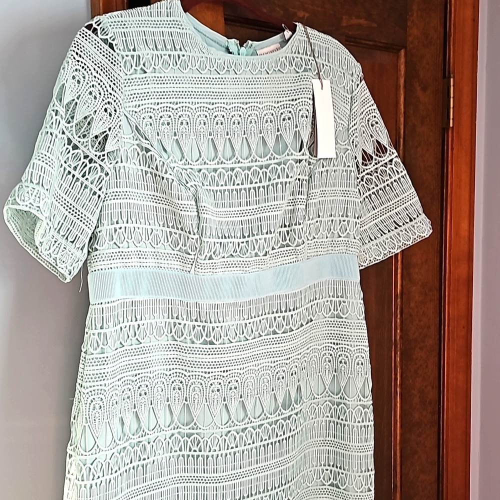 Mint Green Crochet Dress (Eva Mendes)